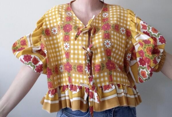 Betsy-Lou reworked vintage tablecloth top